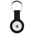 Silikonový pouzdro Apple Airtag s Keychain - černá