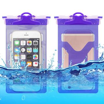 Soft PVC Universal IPX8 Waterproof Case - 6.5" - Purple