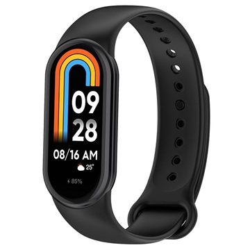 Měkký Silikonový Pásek Xiaomi Smart Band 8 - Černý