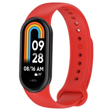 Měkký Silikonový Pásek Xiaomi Smart Band 8 - Červené