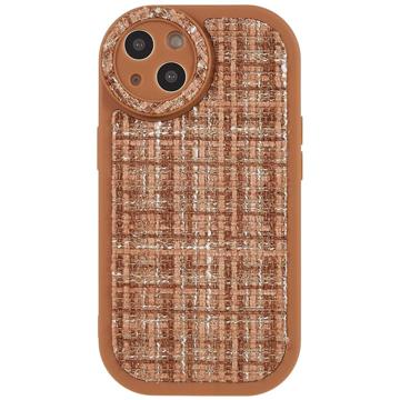 Canvas iPhone 14 Plus TPU Pouzdro - Hnědá