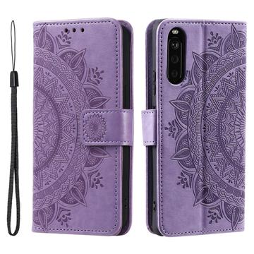 Sony Xperia 10 VI Série Mandala Peněženka - Nachový