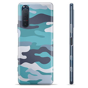 Pouzdro TPU Sony Xperia 5 II - Blue Camouflage