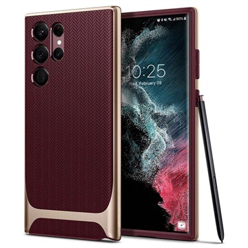 Spigen Neo Hybrid Samsung Galaxy S22 Ultra 5G Case - Burgundsko