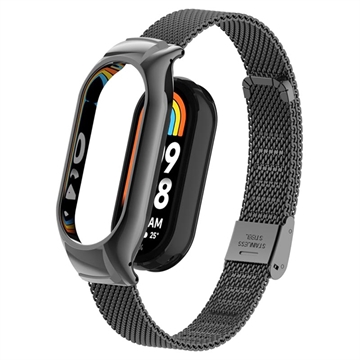 Xiaomi Smart Band 8 Nerezový Síťovaný Řemínek s Pouzdrem