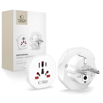 Tech-Protect Universal Travel Adapter - EU Plug to US/UK/AU/CN