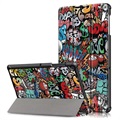 Tri -Fold Series Samsung Galaxy Tab S5e Smart Folio Case - graffiti