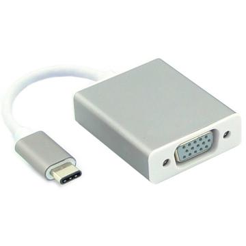 Přenosný Adaptér USB-C / VGA - Full HD 1080p - Stříbrný