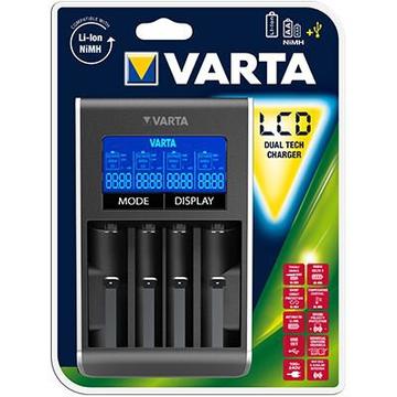 Varta LCD Dual Tech Battery Charger - AA/AAA/18650/18350