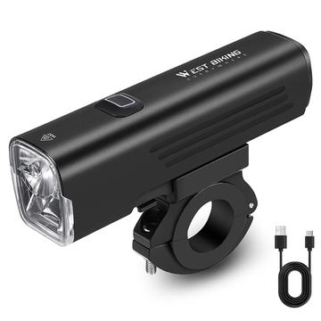 WEST BIKING YB0701387 1000 Lumen Bicycle Headlight Aluminum Alloy USB Rechargeable 7 Light Modes Bike Light (with Bracket)