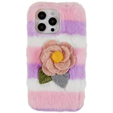 3D Plush Chlupatá zima iPhone 14 Pro TPU Pouzdro