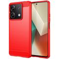 Xiaomi Redmi Note 13 Pouzdro z Kartáčovaného TPU - Uhlíkové Vlákno