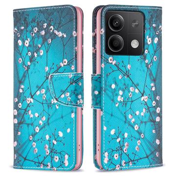 Xiaomi Redmi Note 13 Wonder Series Wallet Case - White Flowers