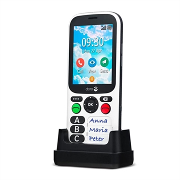 Doro 780X - 4G, Bluetooth, 1600mAh - Černá / Bílá