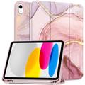 iPad (2022) Tech-Protect SmartCase Pen Tri-Fold Folio Case - Marble