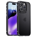 iPhone 15 Pro Max iPaky Hybrid Case - Carbon Fiber - Black