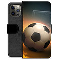 Prémiové peněženkové pouzdro iPhone 12 Pro Max - Fotbal