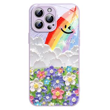 iPhone 12 Pro Max Smile & Rainbow Hybrid Case - Purple