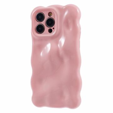 TPU pouzdro na iPhone 13 Pro Wavy Edge Candy Bubbles - růžové