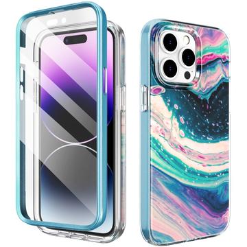 iPhone 14 Pro Max Ahastyle WE13 360 Protection Hybrid Case - Colorful Wave