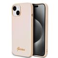 iPhone 15 Guess Iridescent Metal Script Hybrid Case