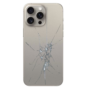 iPhone 15 Pro Back Cover Repair - Glass Only - Titanium Natural