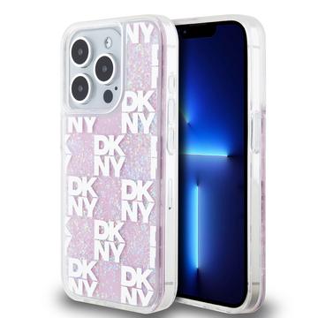 iPhone 15 Pro DKNY Liquid Glitter Checkered Pattern Case