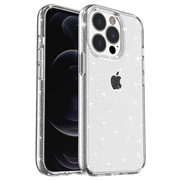 Stylové hybridní pouzdro řady Glitter pro iPhone 15 Pro Max – Bílý