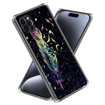 iPhone 15 Pro Max Stylové Pouzdro Ultra-Slim TPU - Pírko