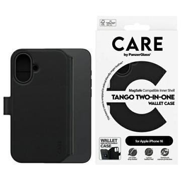 iPhone 16 PanzerGlass Care Tango 2-in-1 Wallet Case - MagSafe Compatible - Black