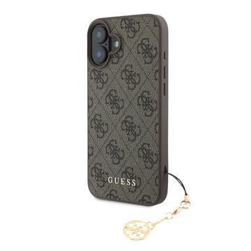 iPhone 16 Plus Guess 4G Charms Collection Hybridní Pouzdro - Hnědý