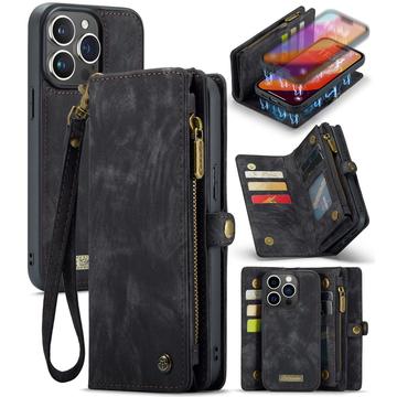 iPhone 16 Pro Caseme 008 2-in-1 Multifunctional Wallet Case - Black