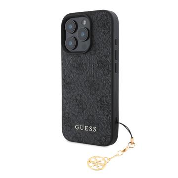 iPhone 16 Pro Guess 4G Charms Collection Hybridní Pouzdro - Šedá