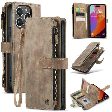 iPhone 16 Pro Max Caseme C30 Multifunctional Wallet Case - Brown