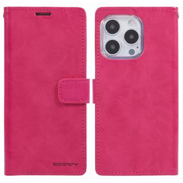 iPhone 16 Pro Mercury Goospery Blue Moon Wallet Case - Hot Pink