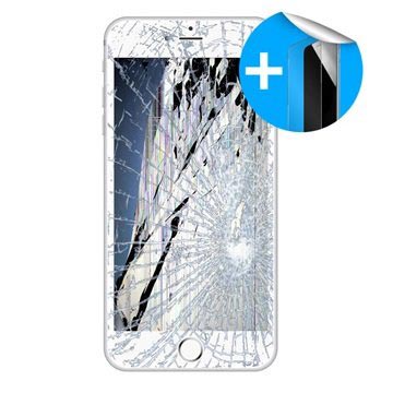 Oprava obrazovky iPhone 6 LCD s chráničem obrazovky - bílá