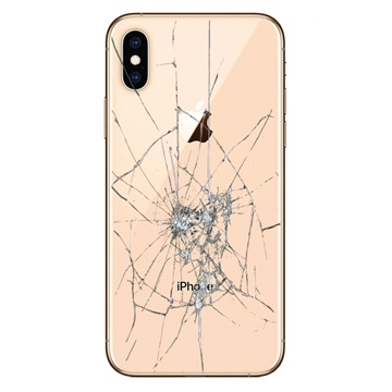 Oprava zadního krytu iPhone XS - pouze sklo - zlato