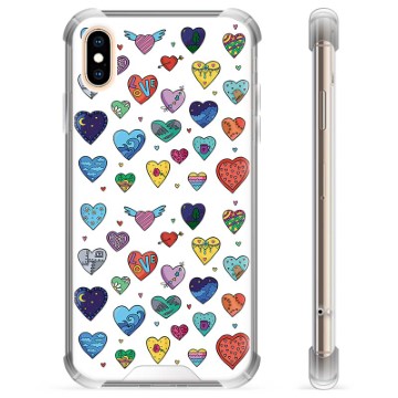 Hybridní pouzdro iPhone X / iPhone XS - Hearts